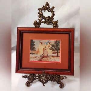 Small Barbara George Cain Signed Framed Print 7.5" x 9.5"